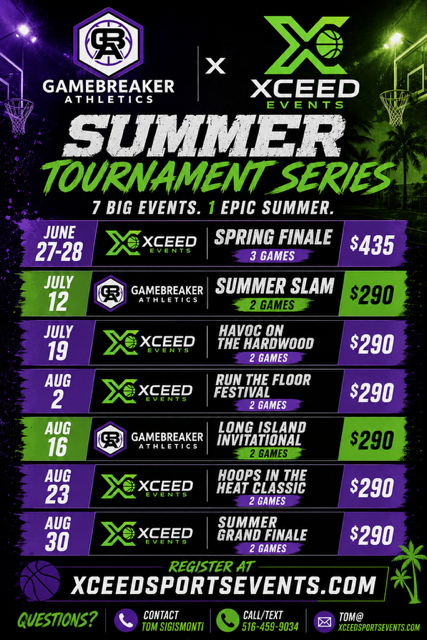Xceed Events Youth Summer Basketball Flyer